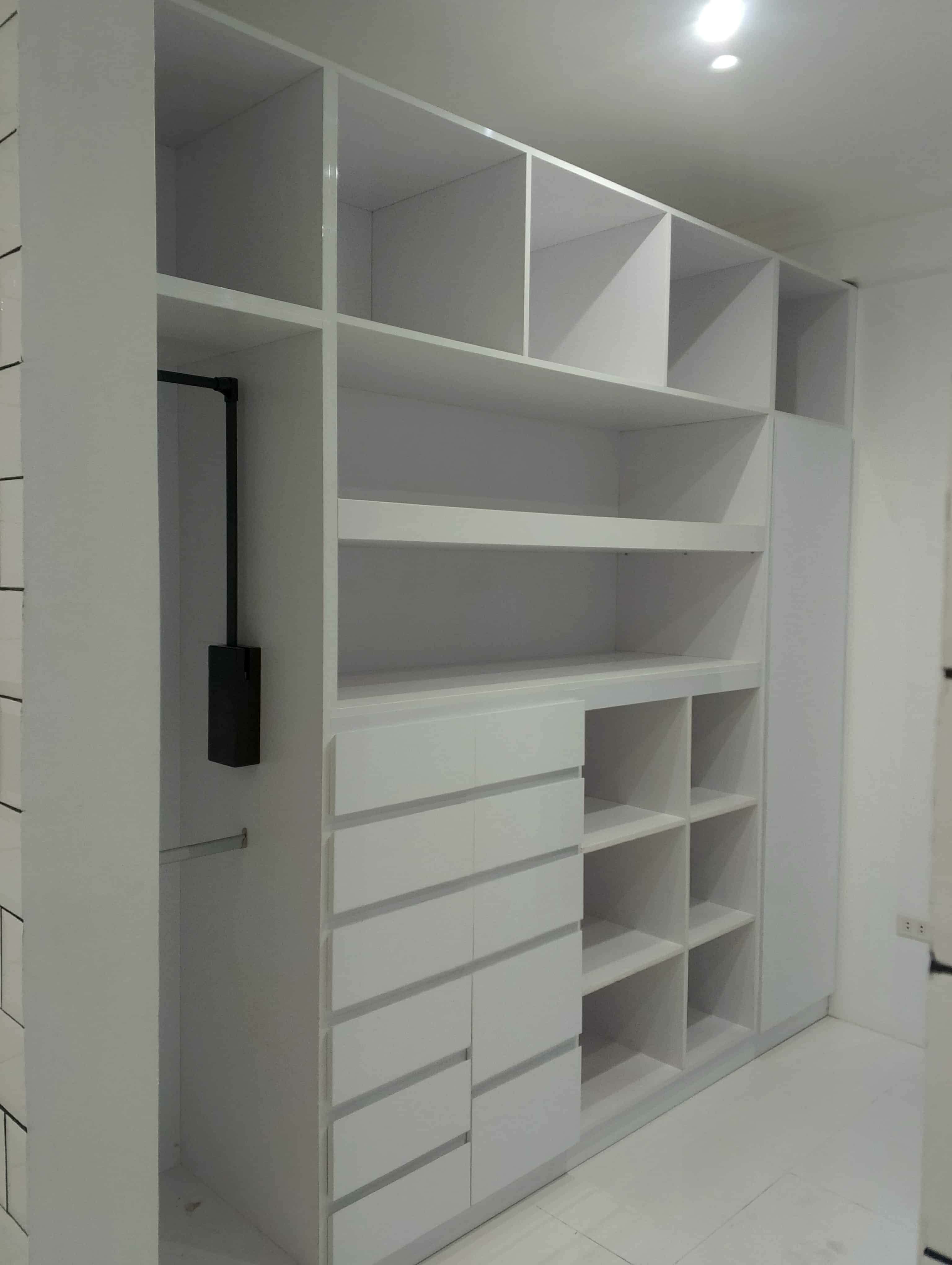 Bright modern kitchen with wooden cabinets